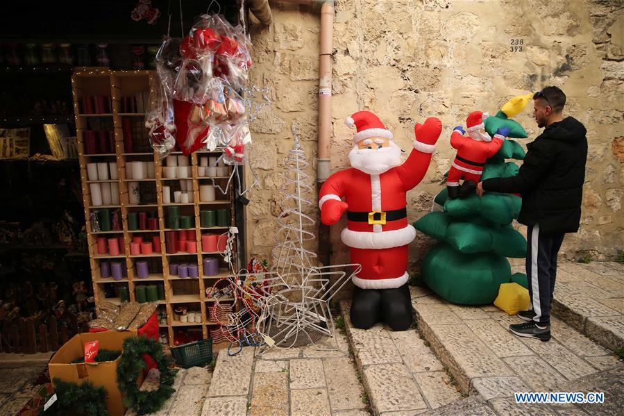 MIDEAST-JERUSALEM-OLD CITY-CHRISTMAS