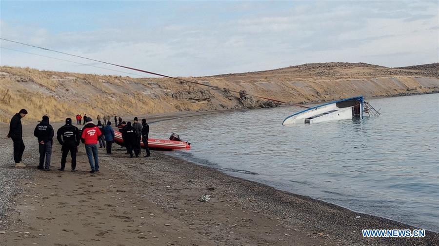 TURKEY-LAKE VAN-MIGRANT BOAT CAPSIZED