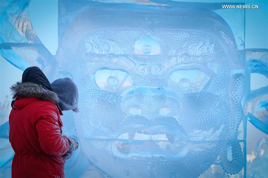 CHINA-HEILONGJIANG-HARBIN-ICE SCULPTURE-CHAMPIONSHIP(CN)