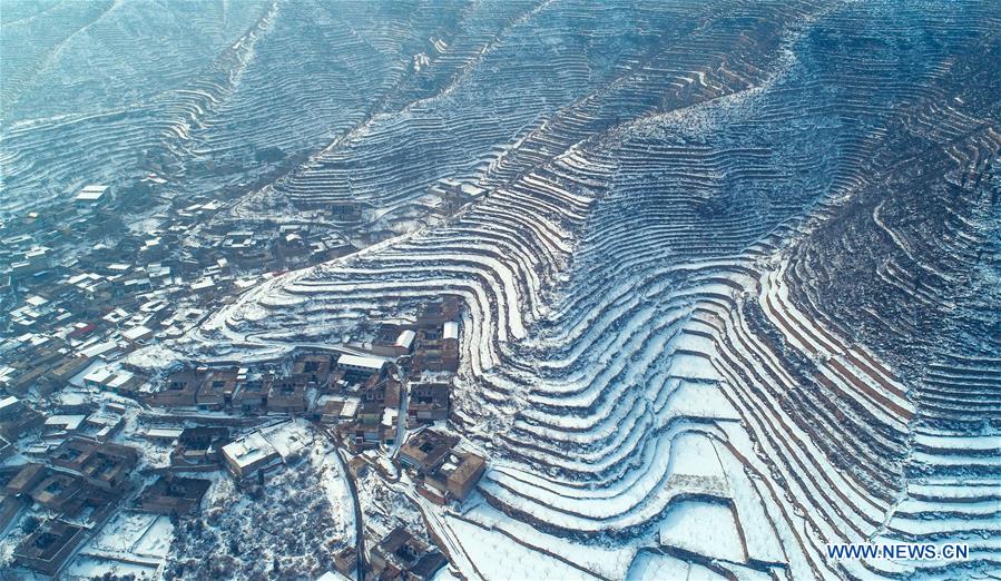 CHINA-HEBEI-TERRACED FIELDS-SNOW SCENERY (CN)