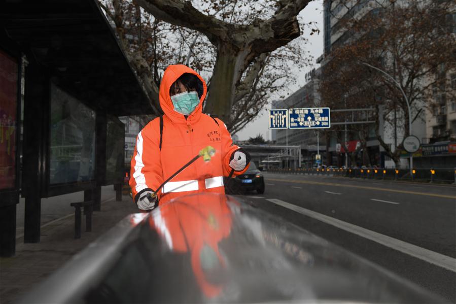 CHINA-ANHUI-SANITATION WORKER-CORONAVIRUS-PREVENTION MEASURES (CN)