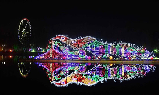 Scenery of fancy lanterns in Kunming, SW China's Yunnan