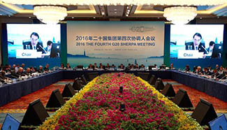 Fourth G20 Sherpa Meeting held in Hangzhou