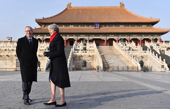 British PM Theresa May visits Palace Museum in Beijing