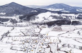 Snow-covered village turned into popular tourist destination in winter