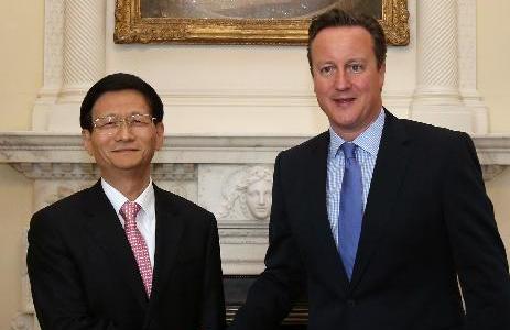 英國首相卡梅倫會見孟建柱