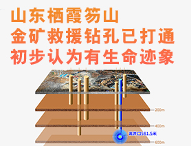 山東棲霞笏山金礦救援鉆孔已打通 初步認為有生命跡象