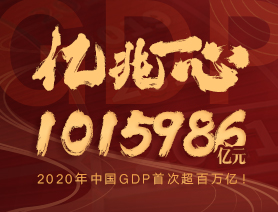 億兆一心！2020年中國GDP首次超百萬億！