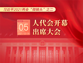 習(xí)近平2021兩會“微鏡頭”之二：3月5日 人代會開幕，出席大會