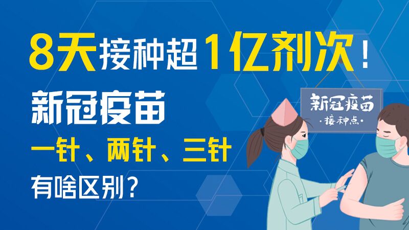 8天接種超1億劑次！新冠疫苗一針、兩針、三針有啥區(qū)別？